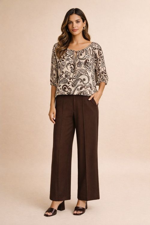 Blusa estampa Cashmere CAFE